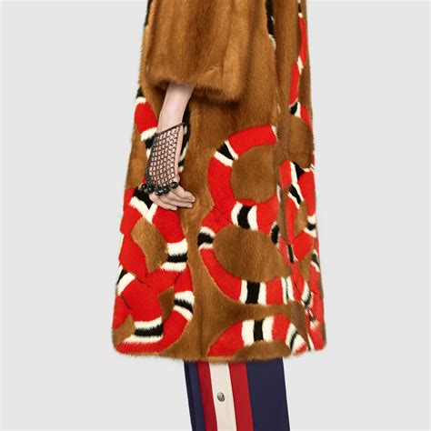 gucci mink snake coat